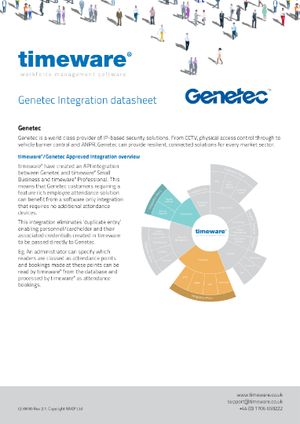 Download Genetec Integration Datasheet