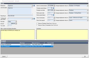 Personnel Module - Employment Amend