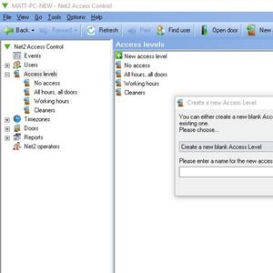 Paxton Net2 Access Levels