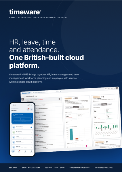 timeware® HRMS brochure cover